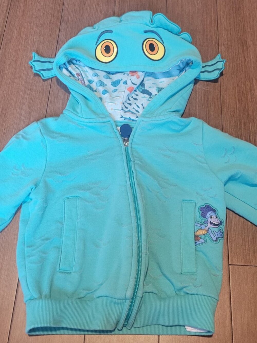Disney Store Luca Pixar Hooded Sweatshirt Kids Toddler Size 2 Used